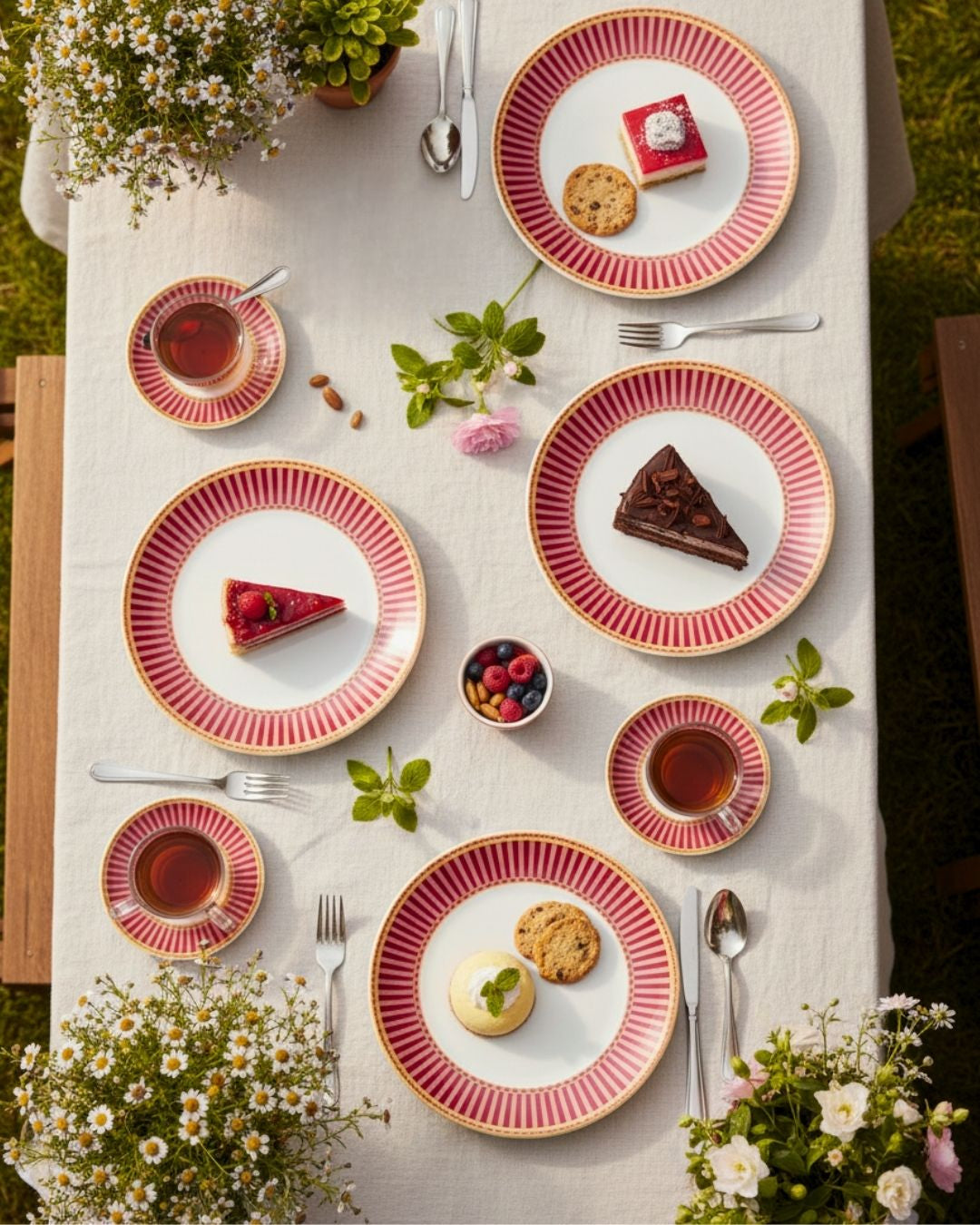 Lune 21 cm Pasta Tabağı 4'lü Set