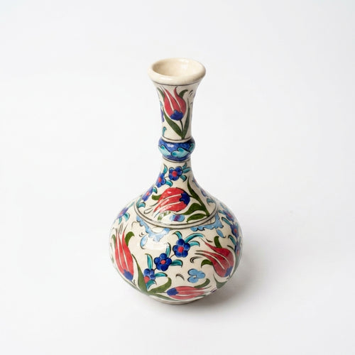 25 cm Lale Desenli Çini Vazo