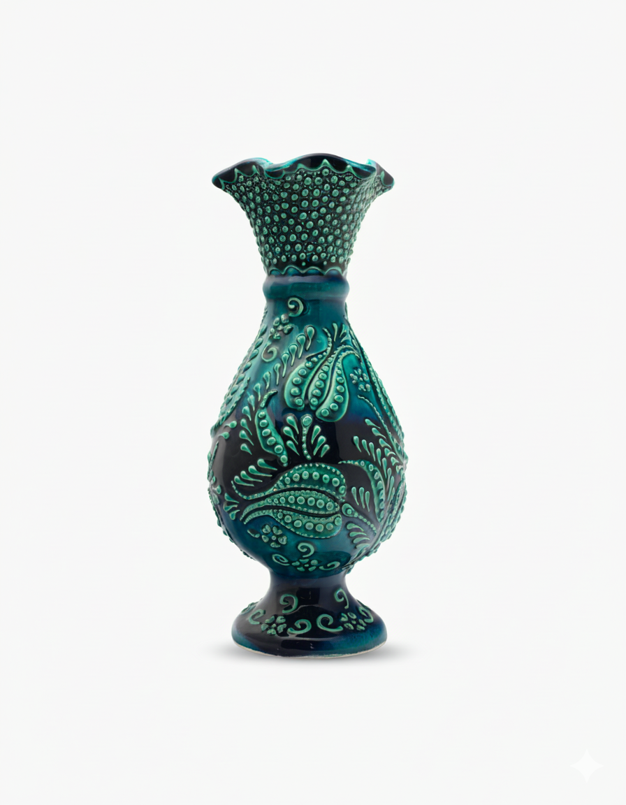 30 cm Çini Motif Vazo