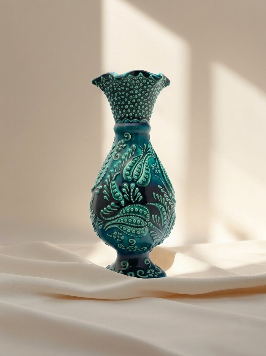 30 cm Çini Motif Vazo