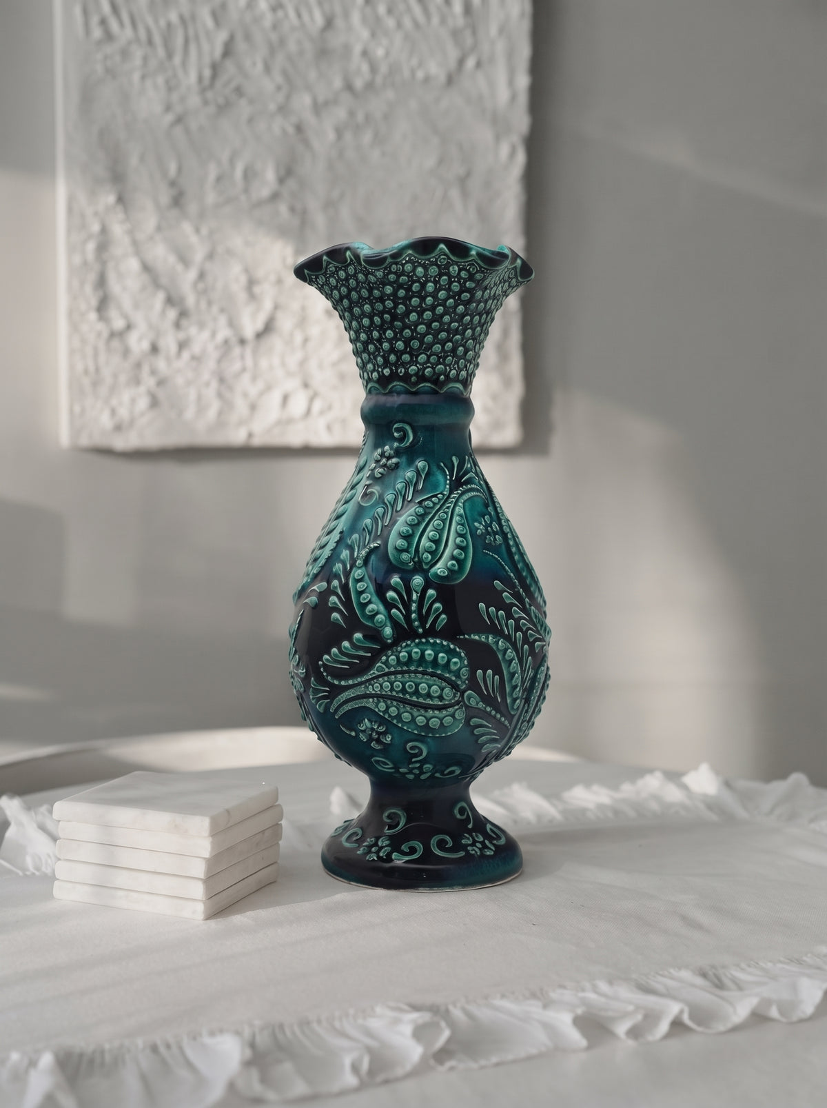 30 cm Çini Motif Vazo