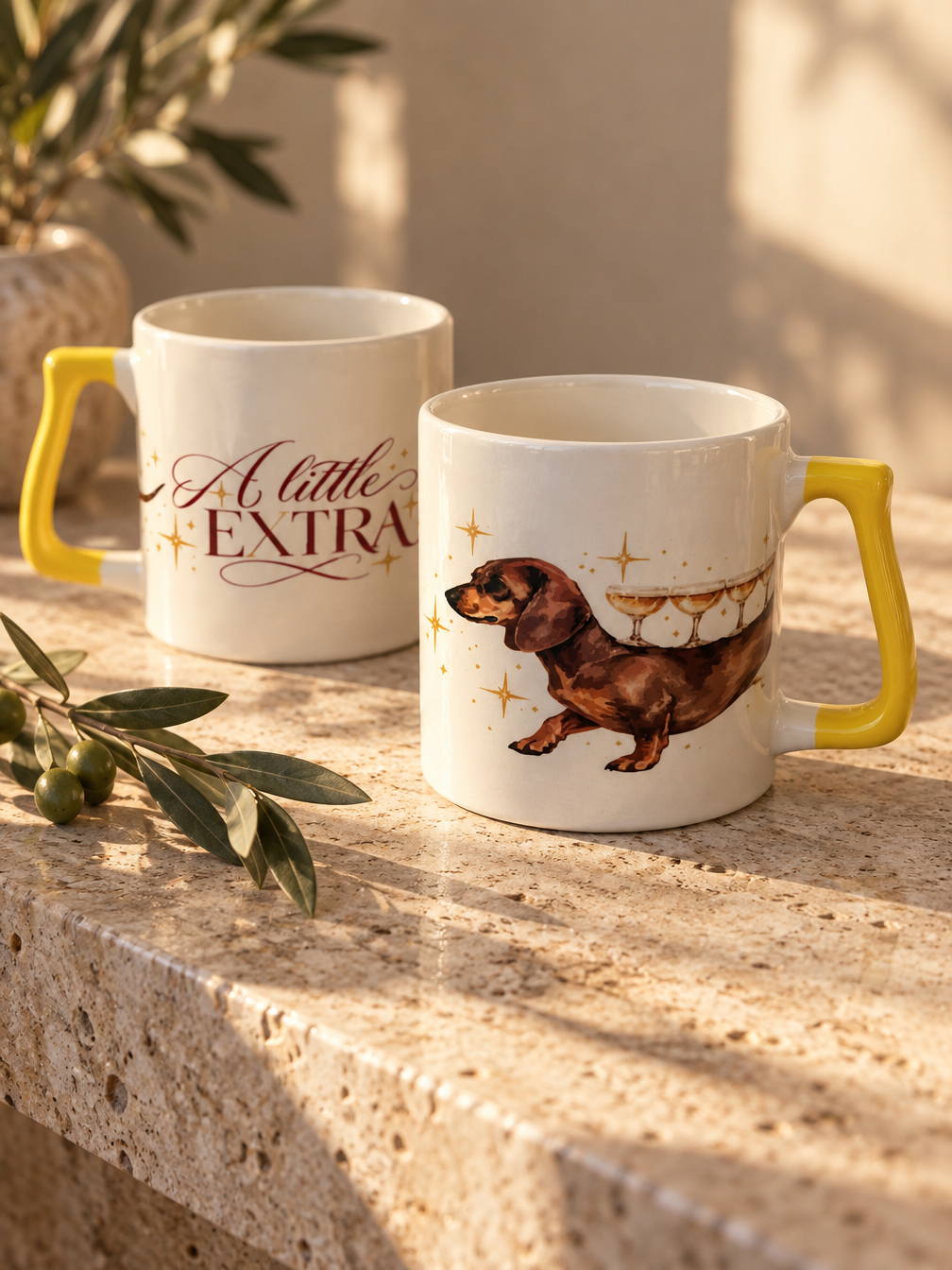 Sosis Köpeği Kupa "A Little Extra" | Hediyelik Seramik Kupa