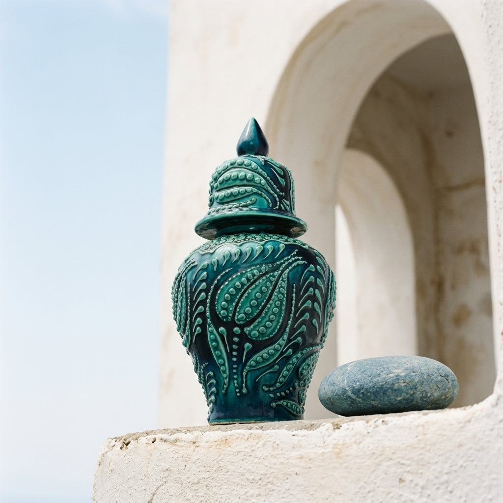 25 Cm Kapaklı Küp