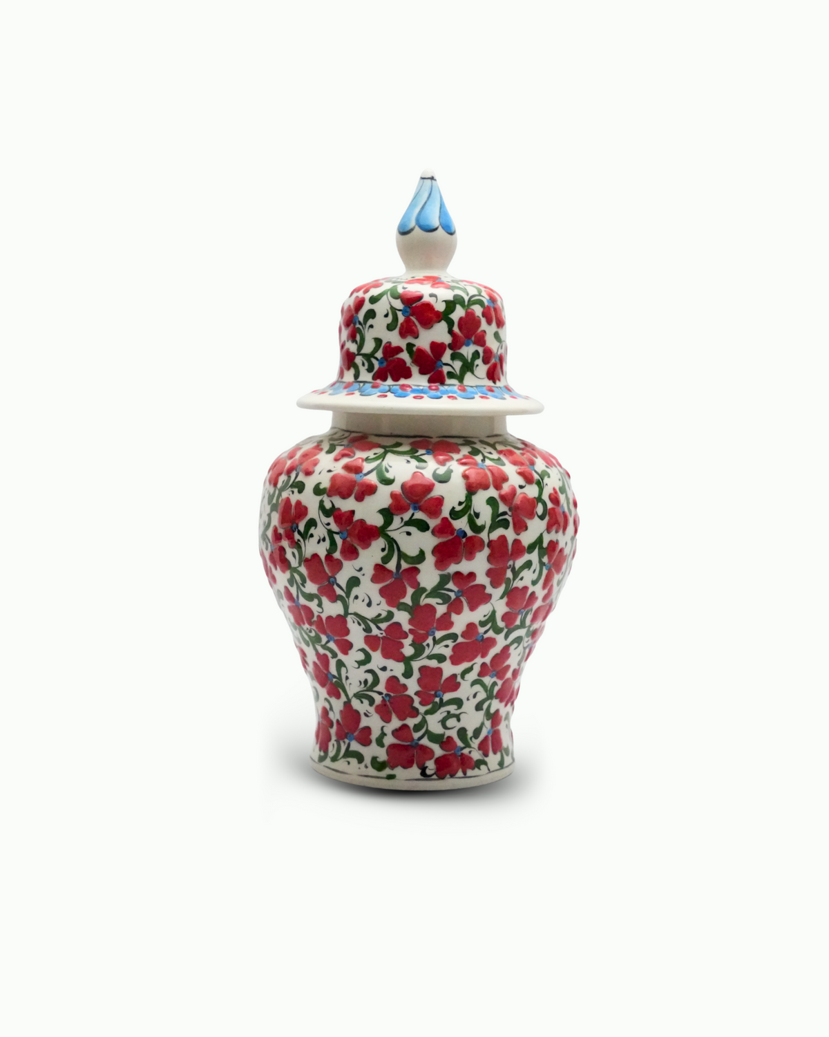 Petal Seramik Küp 20 cm - El Yapımı Dekoratif Obje