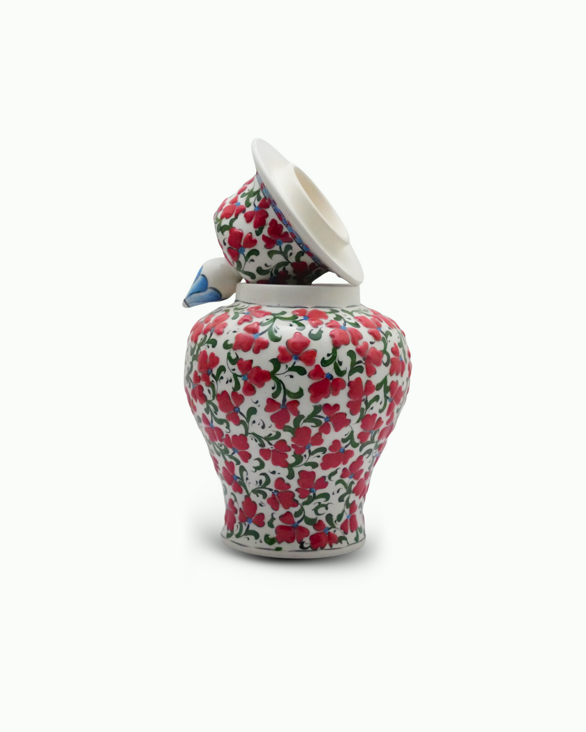 Petal Seramik Küp 20 cm - El Yapımı Dekoratif Obje
