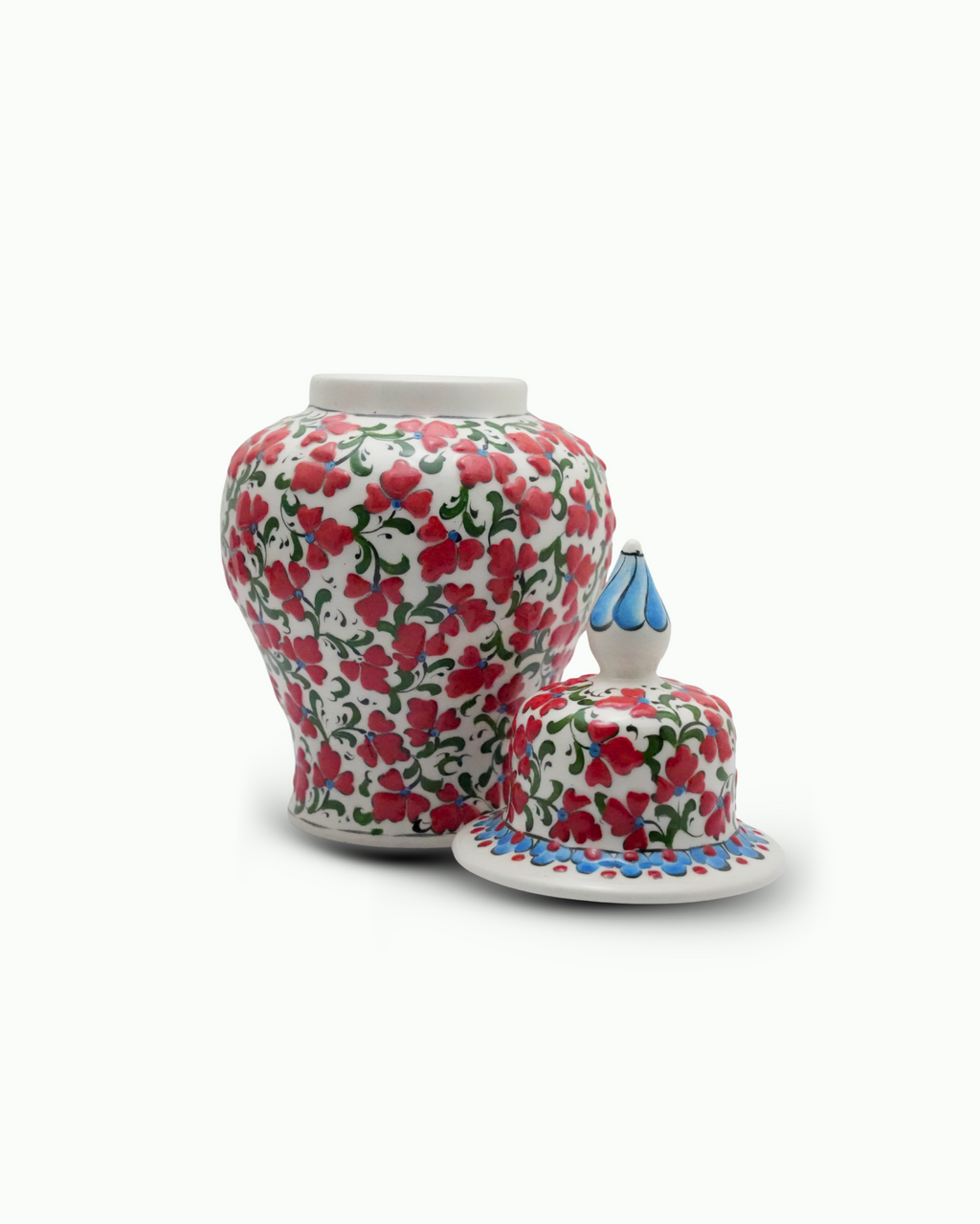 Petal Seramik Küp 20 cm - El Yapımı Dekoratif Obje