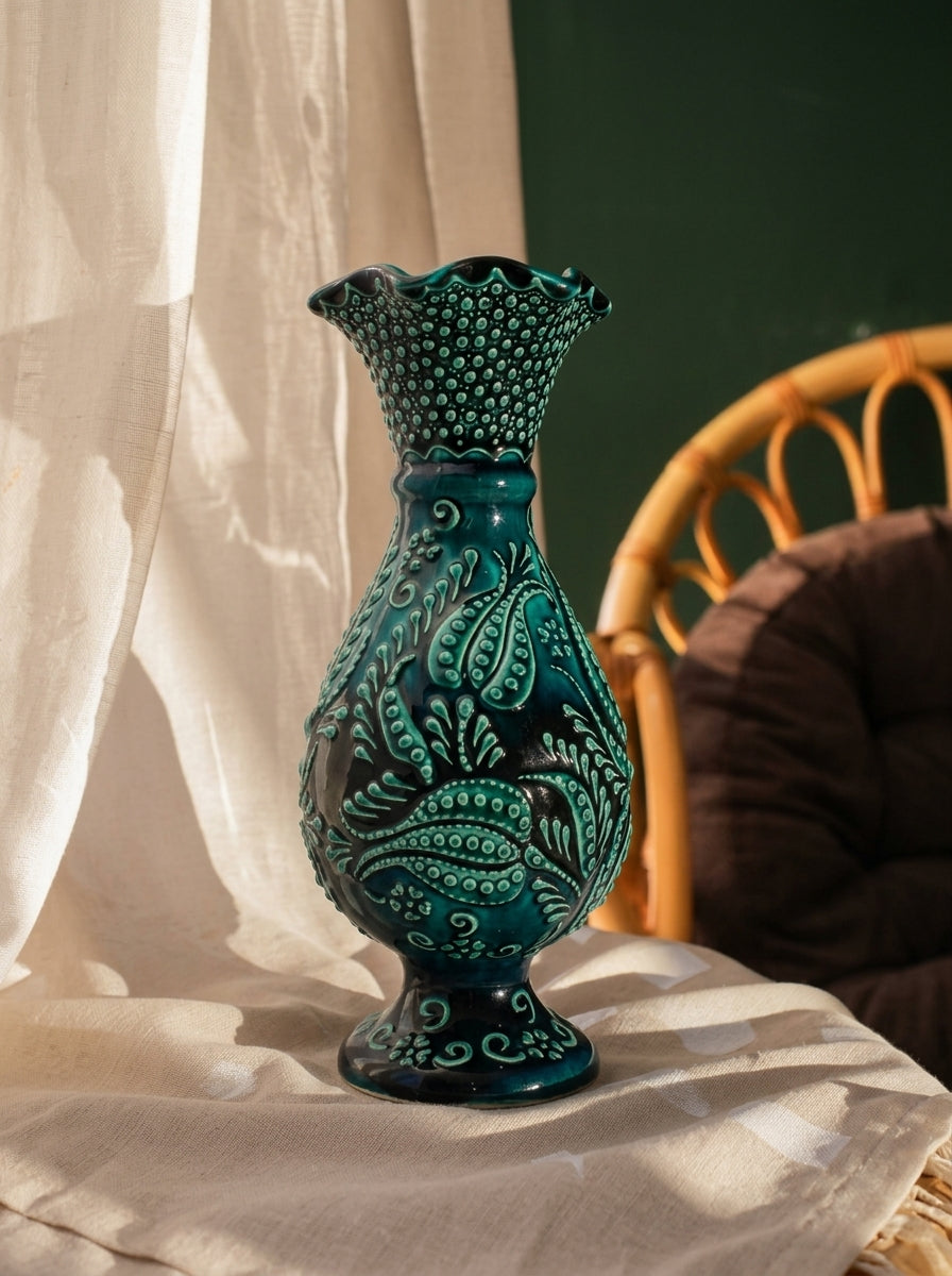 30 cm Çini Motif Vazo