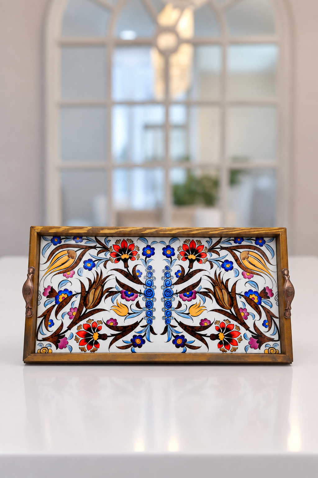 20x40 cm Ebruli Tepsi