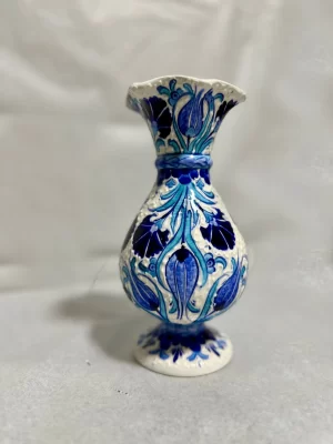 25 Cm Samur Mavi Desenli Vazo