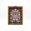 25x20 cm Çiçek Desenli Ahşap Kulplu Dekoratif Tepsi