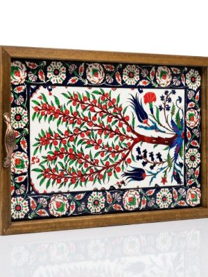 Alternative view of 25X40 Hayat Ağacı Çini Tepsi