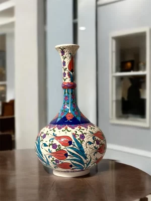 Alternative view of 30 Cm Çini Desenli Vazo