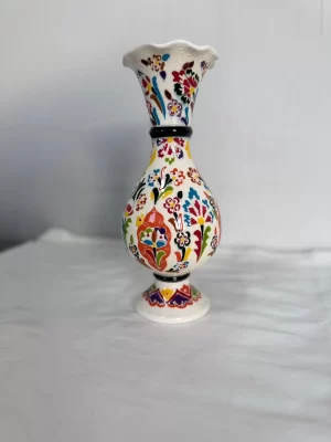 30 cm Turuncu Çiçekli Vazo