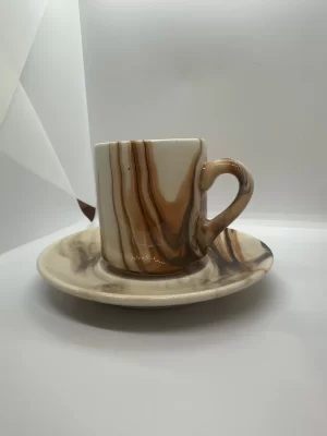 Alternative view of 6'lı Çizgi Model Kahverengi Fincan Takımı