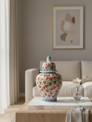 Alternative view of Çini Çiçekli Küp