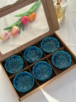 Kazan Model 6'lı Mavi Çerezlik