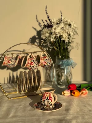 Kazan Model 6'lı Siyah Kahve Fincanı