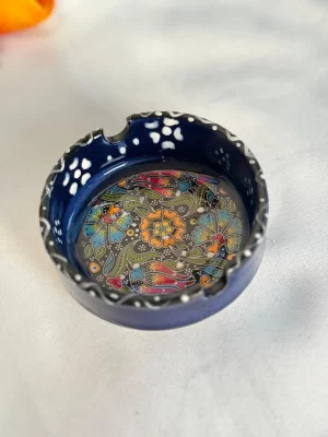 Küçük Lacivert Çini Küllük