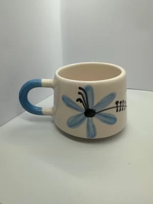 Mavi Bahar Çiçek Kupa