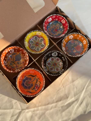 Renkli 6 'lı Çini Çerezlik