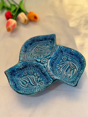 Yaprak Model Mavi Çerezlik