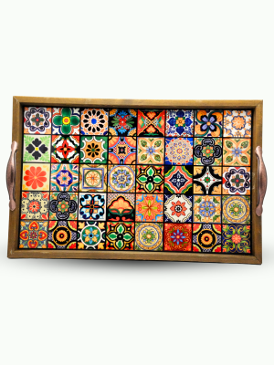 25x40 Cm Piksel Mozaik Tepsi