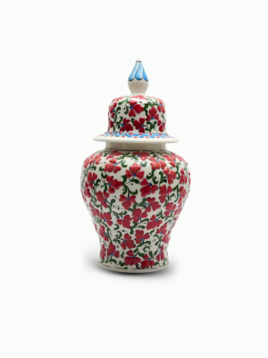 Petal Seramik Küp 20 cm - El Yapımı Dekoratif Obje